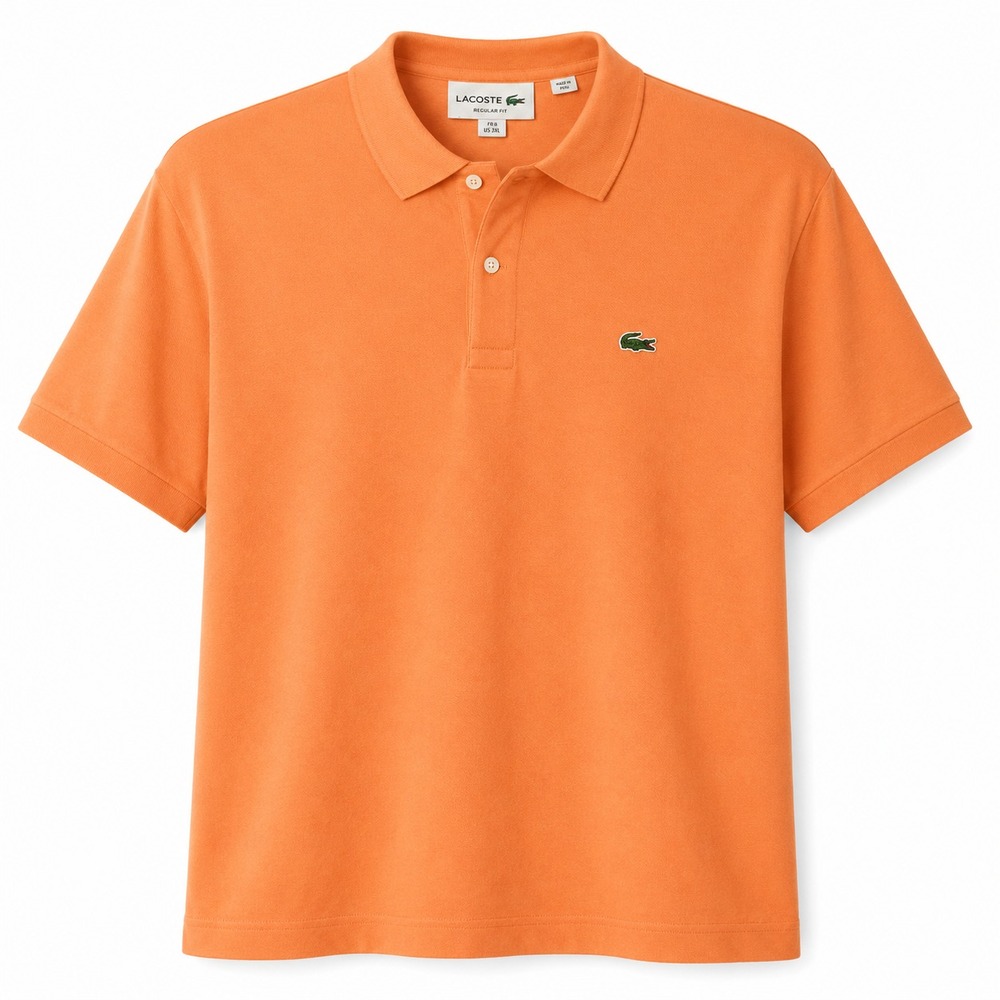 Lacoste Polo Shirt Orange 3XL Regular Fit Crocodile Logo Plus Size